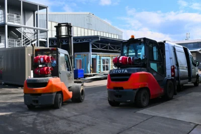 Manipulační technika Toyota ve výrobním areálu Moravia Containers